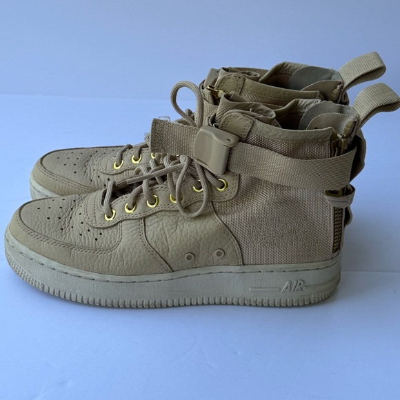 NIKE SF AF1 AIR FORCE 1 MID SZ 8 MUSHROOM LIGHT BONE FIELD BOOT - Picture 2 of 10
